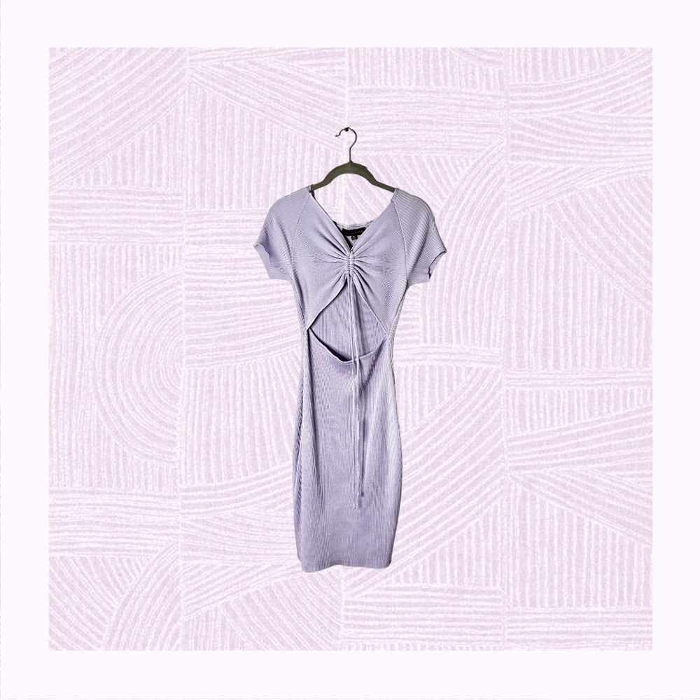 Purple Open stomach dress